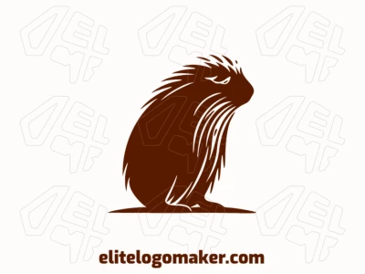 Creative logo in the shape of a capybara with a refined design and illustrative style.