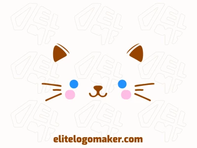 A minimalist logo featuring a cat shape, designed with business in mind, using clean lines and simple forms for a professional look.