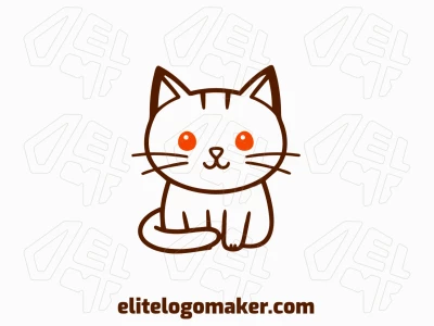 Minimalist logo design featuring a sleek cat silhouette, capturing modern aesthetics and simplicity, perfect for clean branding.