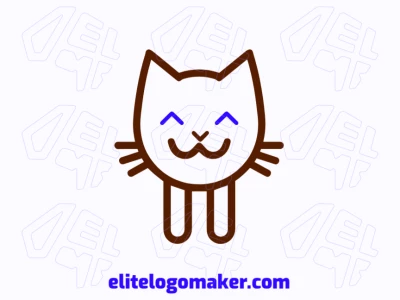 An abstract logo featuring a cat, creatively designed with unique shapes and lines to offer a fresh and artistic approach to design.