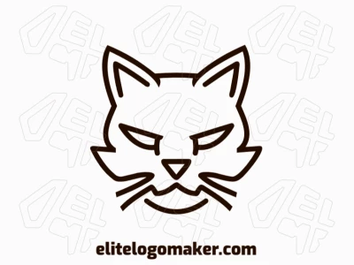 A cheap and attractive minimalist cat logo, designed with clean lines and appropriate simplicity for a modern look.