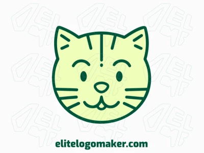 A playful logo featuring a cute cat head, perfect for a fun and whimsical brand.