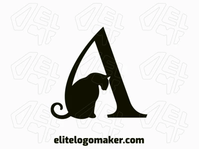 A unique logo merging the representation of a cat with the initial letter 'A', creating an original design.