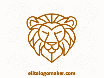 A captivating monoline logo featuring a charming lion, perfect for a brand seeking a sophisticated and timeless identity.