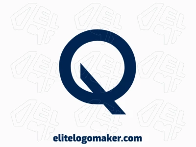 Creative logo design featuring a circular letter 'Q' in a simple and clean style, ideal for modern branding.
