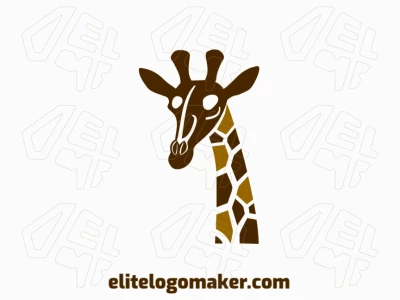 A handcrafted logo featuring a clay giraffe, offering an original and creative logo design with textured details and a unique, artistic flair.