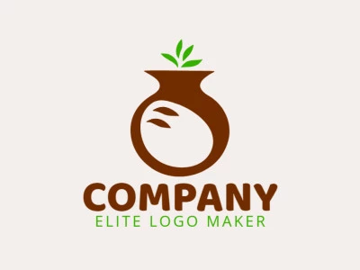 Logo in the shape of a clay jar with a brown color, this logo is ideal for different business areas.