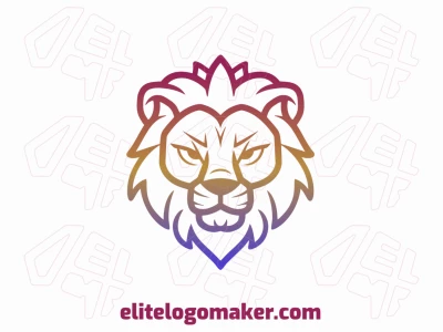 An inspiring logo featuring a colorful lion in gradient style, ideal for those seeking something different.