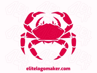 Customizable logo in the shape of a crab with creative design and symmetric style.