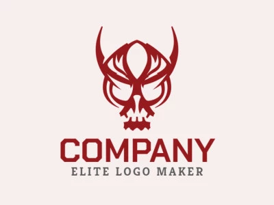 Modern logo in the shape of a cranium with professional design and abstract style.