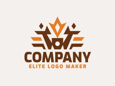 Ideal logo for different businesses, in the shape of a crown, with creative design and symmetric style.