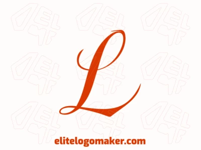 A unique and attractive initial letter logo featuring a cursive letter "L" in orange, designed to make a bold, memorable impression.