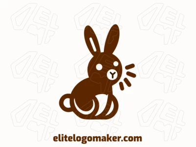 A prominent minimalist logo featuring a cute rabbit outlined with sleek, simple lines for a modern and charming design.