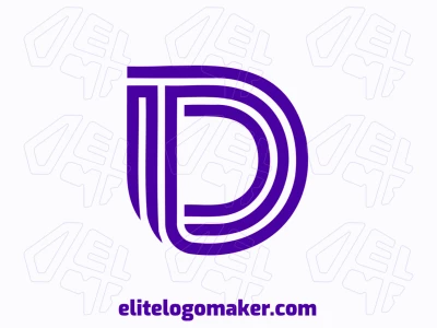 A luxurious and creative logo featuring a decorative letter 'D', designed in a minimalist style with clean lines for an elegant and modern brand identity.