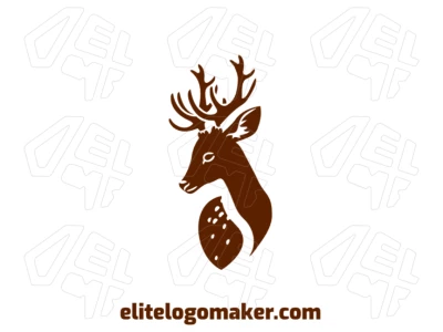 An abstract concept featuring a deer with an elegant design, creating a sophisticated and visually appealing logo with smooth, flowing lines.