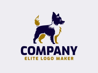 The minimalist logo features a cute brown dog, with its adorable floppy ears and friendly expression. The simple color scheme of brown and black adds a touch of sophistication to the design.