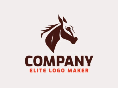 The logo was available for sale in the shape of a donkey with a minimalist design and brown color.