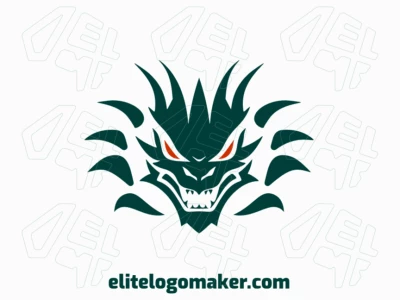 Simple logo in the shape of a dragon with creative design.