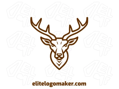 A noticeable logo featuring a simple drawing of a deer head, designed to create a clean and striking visual impact with minimalist appeal.