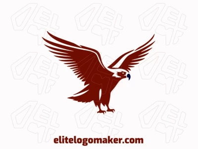 Professional logo in the shape of an eagle flying with creative design and simple style.