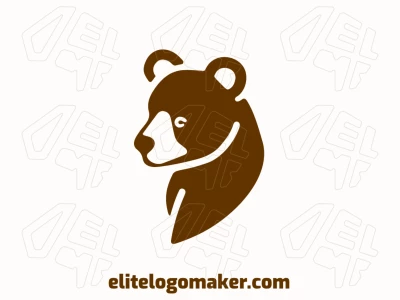 An attractive and unique logo featuring an elegant brown bear in abstract style, representing quality.