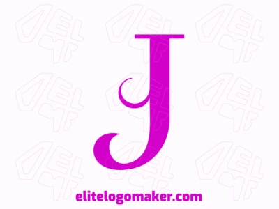 A graceful business logo featuring an elegant letter 'J' in a minimalist style, combining simplicity and sophistication for a professional look.
