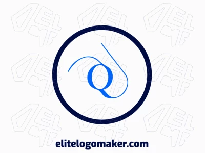 An initial letter logo featuring an elegant letter 'Q', offering an excellent and customizable design for a refined and distinctive brand identity.