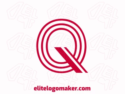 A creative logo design maker featuring an elegant letter 'Q' in an abstract style, combining sophistication and artistic flair for a unique and modern brand identity.