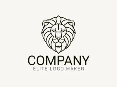 A monoline logo featuring an elegant lion, exuding sophistication and professionalism with a touch of flashiness.