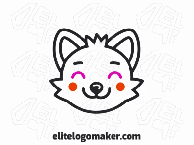 A monoline logo design featuring a fox cub, offering a creative and customizable solution for your brand identity.