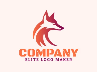 Radiating enchantment, this gradient logo features a fox head in captivating shades of orange and purple. Its mesmerizing design embodies elegance and allure, making it a captivating choice for brands that embrace creativity and charm.