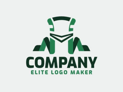 Creative logo with a refined design forming a frog, the color used was green.