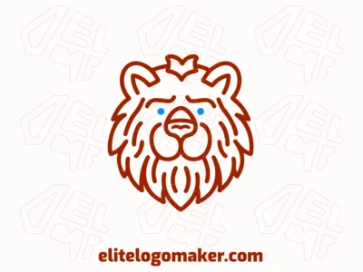 A furry bear head logo in an animal style, designed to deliver a strong and memorable brand identity with natural appeal.