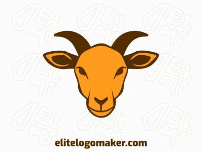 Create a personalized logo for your business in the shape of a goat with simple style and elegant design.