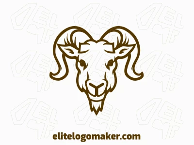A business logo featuring a stylized brown goat, symbolizing strength.