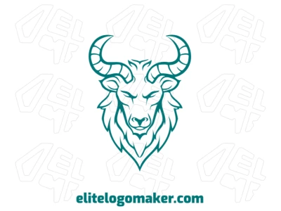 An original logo featuring a goat with a symmetrical design and refined lines, creating a balanced and modern visual identity.