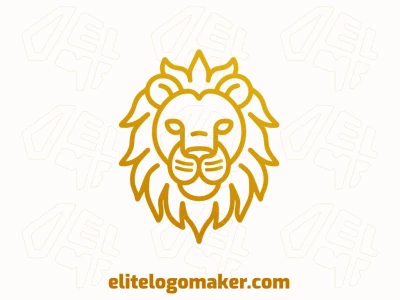 Logo design features a majestic golden lion crafted in a sleek monoline style.