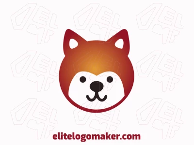 A dynamic gradient logo featuring a dog head, blending colors smoothly to create a lively and modern appearance.