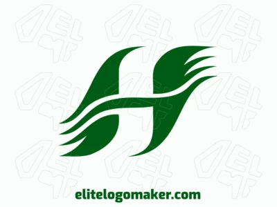 A quality logo design featuring a green letter 'H' in an initial letter style, suitable for professional branding.