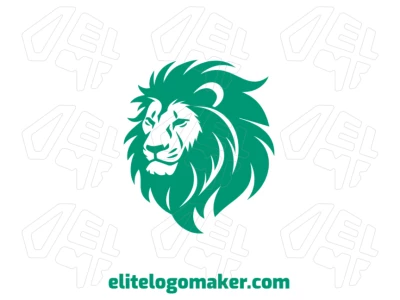 A modern abstract logo featuring a green lion's head, designed with sleek lines and artistic elements for a bold and contemporary look.
