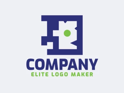 Creative logo in the shape of a head, with a refined design and abstract style.