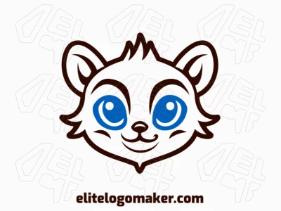 An editable logo design featuring the head of a cat in an animal style, perfect for customizable branding in the pet or animal care industry.