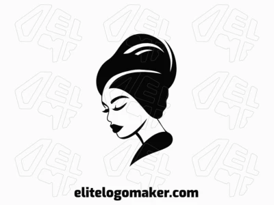 A creative logo design featuring the head of a woman, crafted in a handcrafted style, perfect for artistic and unique brand identities.