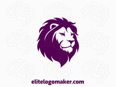 A Heavenly Leo Head with an abstract style, symbolizing strength and elegance, ideal for a company logo design.