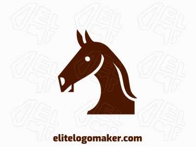 A beautiful, professional logo design featuring a minimalist horse silhouette, exuding elegance.