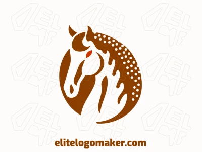 A noticeable business logo featuring a different illustrative style of a brown horse, exuding elegance and strength.