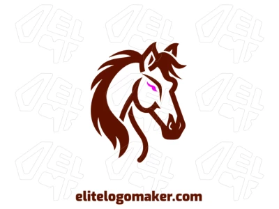 A horse head with an editable design in an animal style makes for a versatile and unique logo design.