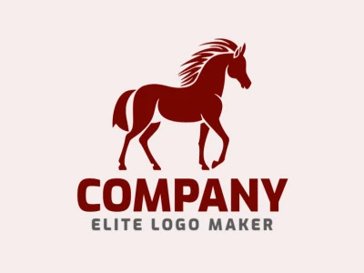 A mascot-style logo featuring a dark brown horse in a dynamic walking pose, full of strength and energy.