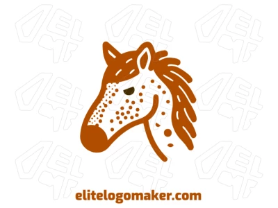 A perfect artisanal logo featuring a horse's head with an artistic design, blending creativity and craftsmanship in a unique and sophisticated style.