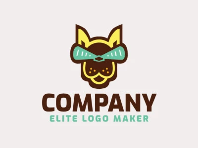 Unique logo in the shape of a kangaroo head with a creative concept and stylized design.